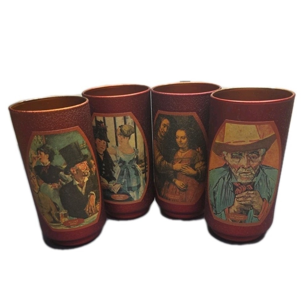 Vintage Jim Beam (Manet) Collectors  (4) 16oz Glasses